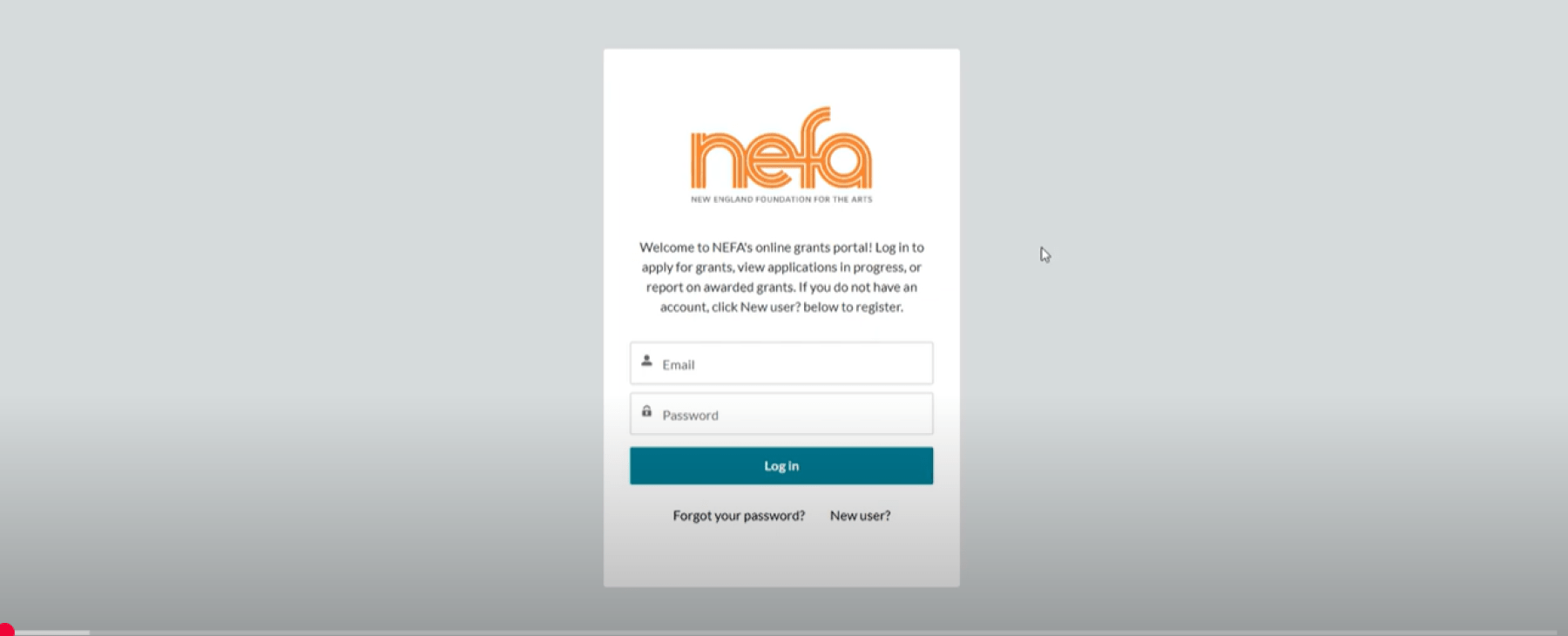 New Grants Application and Reporting Portal | NEFA