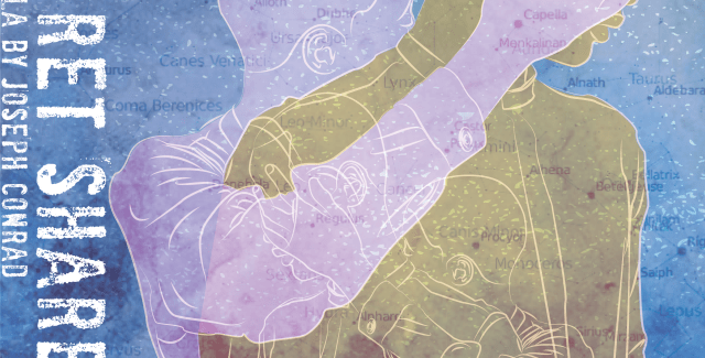 Illustration of a pink person holding their hands over the eyes of a yellow person.