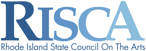 RISCA logo is just text and fades from dark blue to light blue.