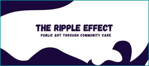 The cover of the Ripple Effect Zine has soft wavy, blue ripples and the title.