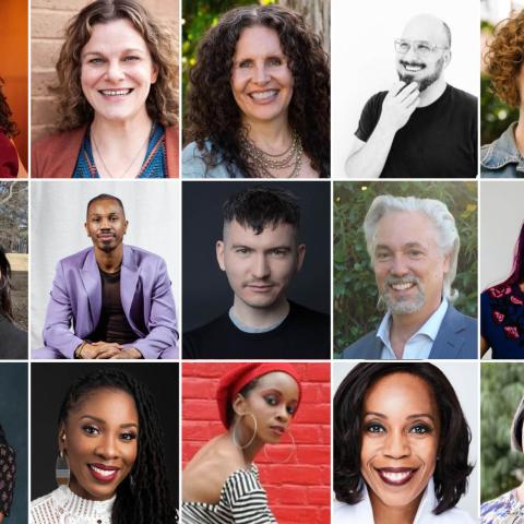 A collage of fifteen headshots. 